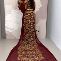 READY TO BE SHIPPED/Alluring Nora (Burgyndy)- Chiffon Bridal Dirac(tailored)