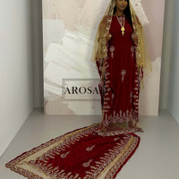 READY TO BE SHIPPED Sadia Magnificent (Burgundy) -Velvet Collection I (TAILORED)