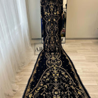 (READY TO BE SHIPPED) Faduma Majestic (Navy Bleu) -Velvet Collection II (Tailored)