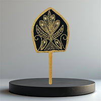 Fabric/Embroidery Fan (emereld green)