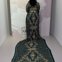 PRE-ORDER/Glory Amina (Emereld green)-Satin Bridal Dirac