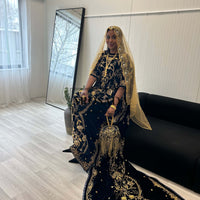 (READY TO BE SHIPPED) Faduma Majestic (Navy Bleu) -Velvet Collection II (Tailored)