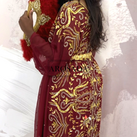 READY TO BE SHIPPED/Alluring Nora (Burgyndy)- Chiffon Bridal Dirac(tailored)