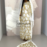 READY TO BE SHIPPED/Glorius Habon (White and Gold)-Chiffon Bridal Dirac (tailored)