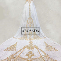 READY TO BE SHIPPED-Opulent Ubax -Chiffon Bridal Dirac(tailored)