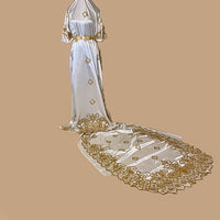 Laila White Satin Pearl