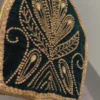 Fabric/Embroidery Fan (emereld green)