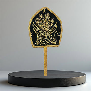 Fabric/Embroidery Fan (emereld green)