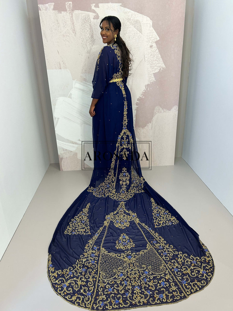 READY TO BE SHIPPED-Opulent Ubax -Chiffon Bridal Dirac(tailored)