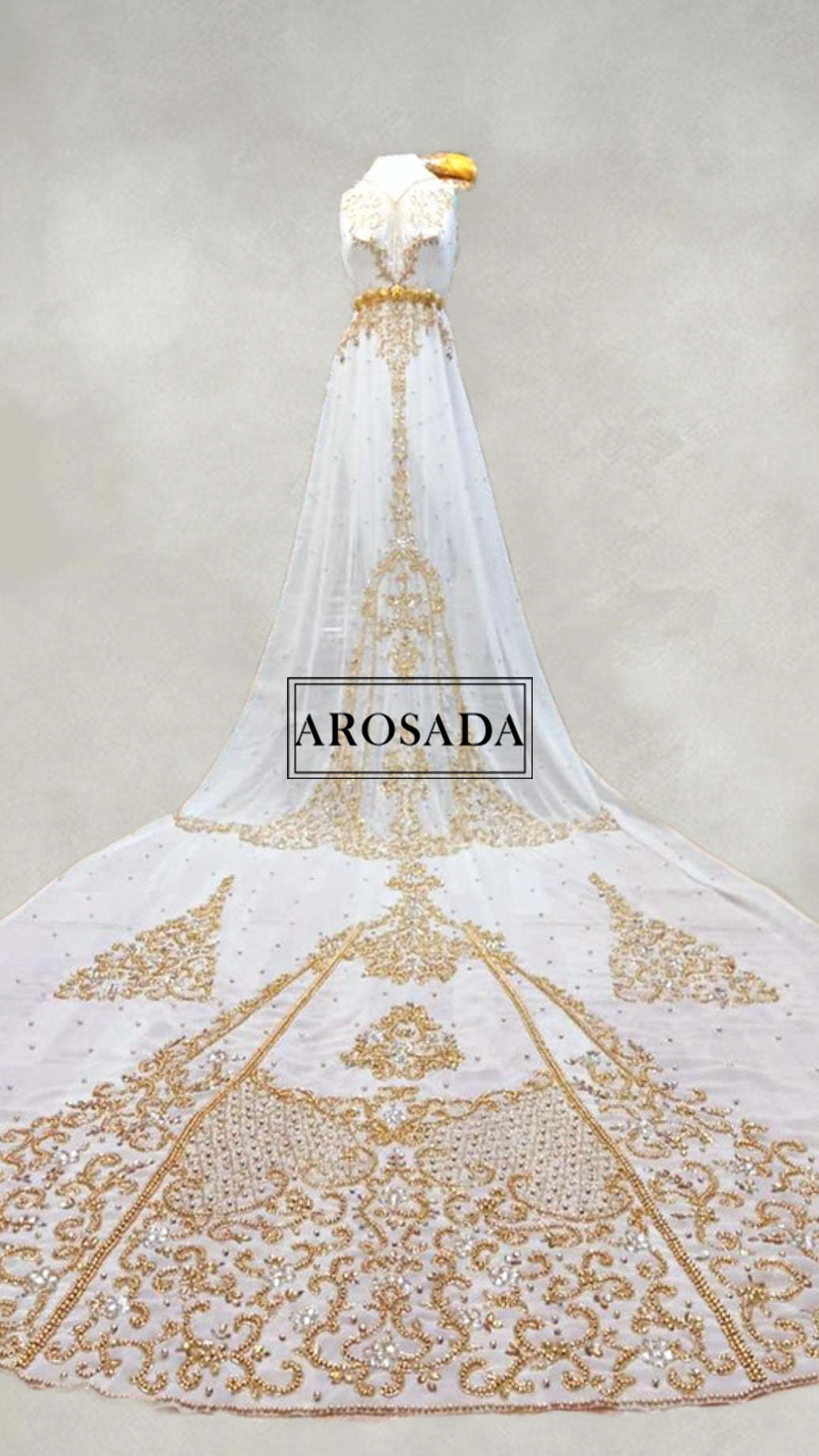 READY TO BE SHIPPED-Opulent Ubax -Chiffon Bridal Dirac(tailored)