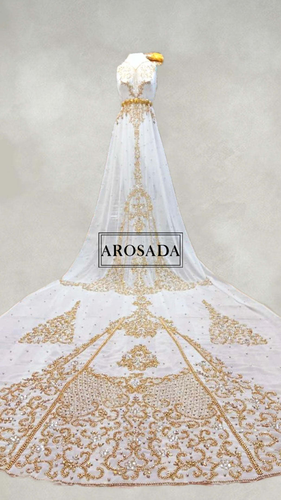 READY TO BE SHIPPED-Opulent Ubax -Chiffon Bridal Dirac(tailored)
