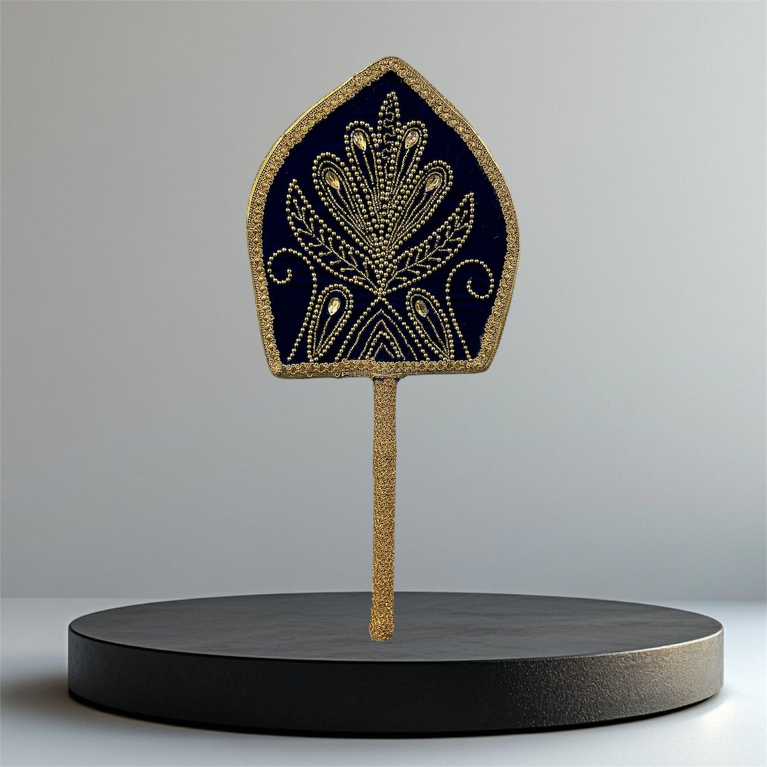 Fabric/Embroidery Fan (navy bleu)