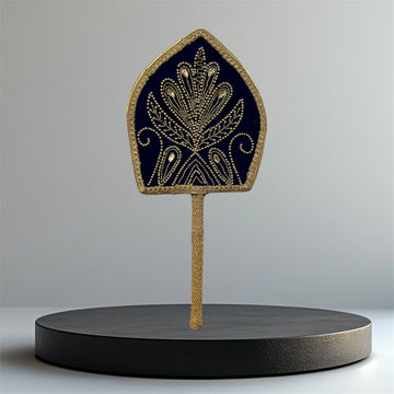 Fabric/Embroidery Fan (navy bleu)
