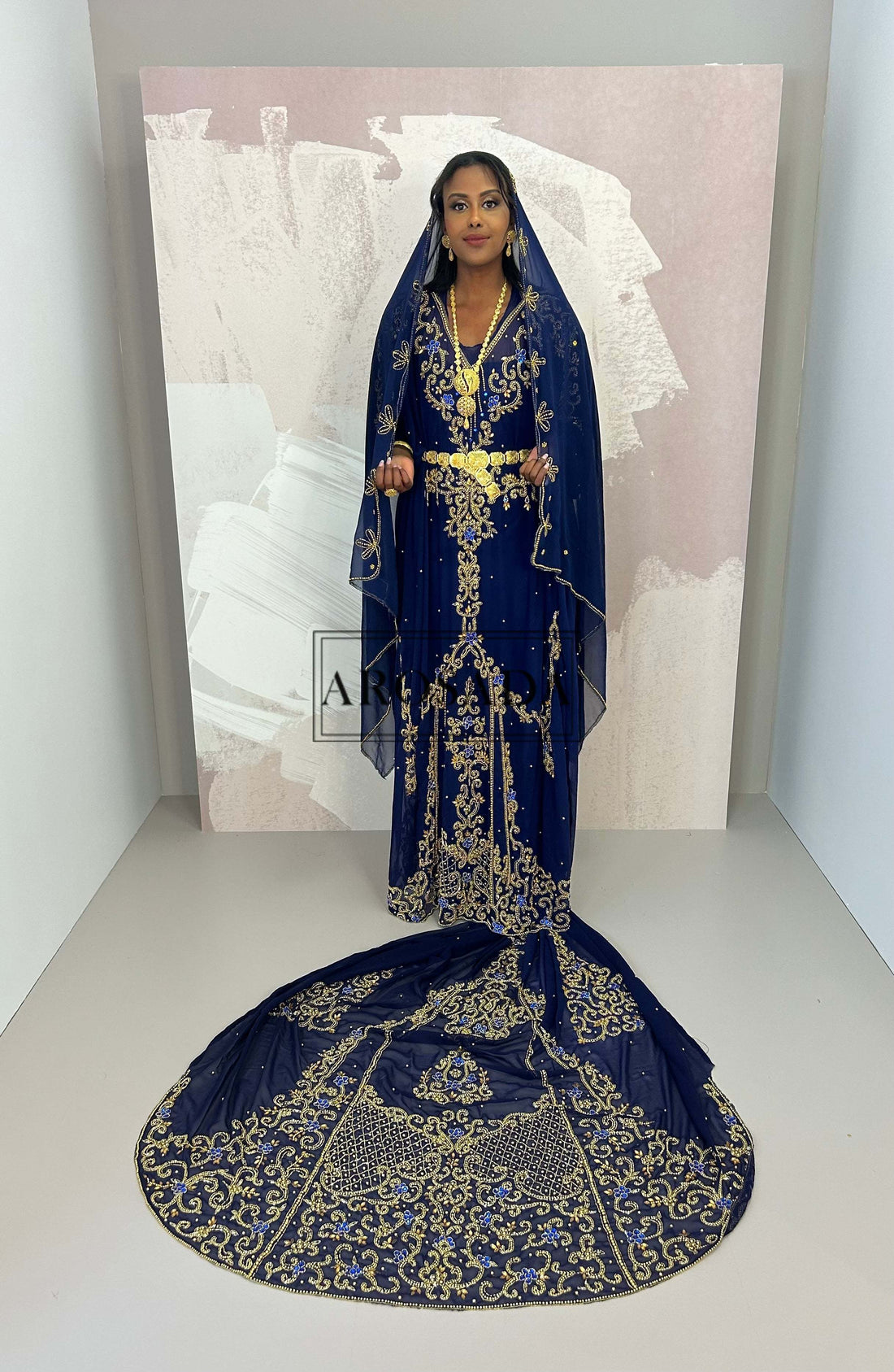 READY TO BE SHIPPED-Opulent Ubax -Chiffon Bridal Dirac(tailored)